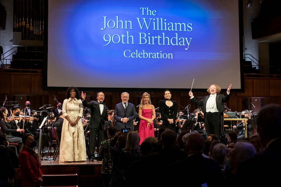 slso's tweet image. #stl was well represented at Thursday's birthday gala for #JohnWilliams at the Kennedy Center, with SLSO Music Director Stéphane Denève leading the celebration and East St. Louis native Jackie Joyner-Kersee introducing the Olympic Fanfare!

Review: wapo.st/3I22jgD