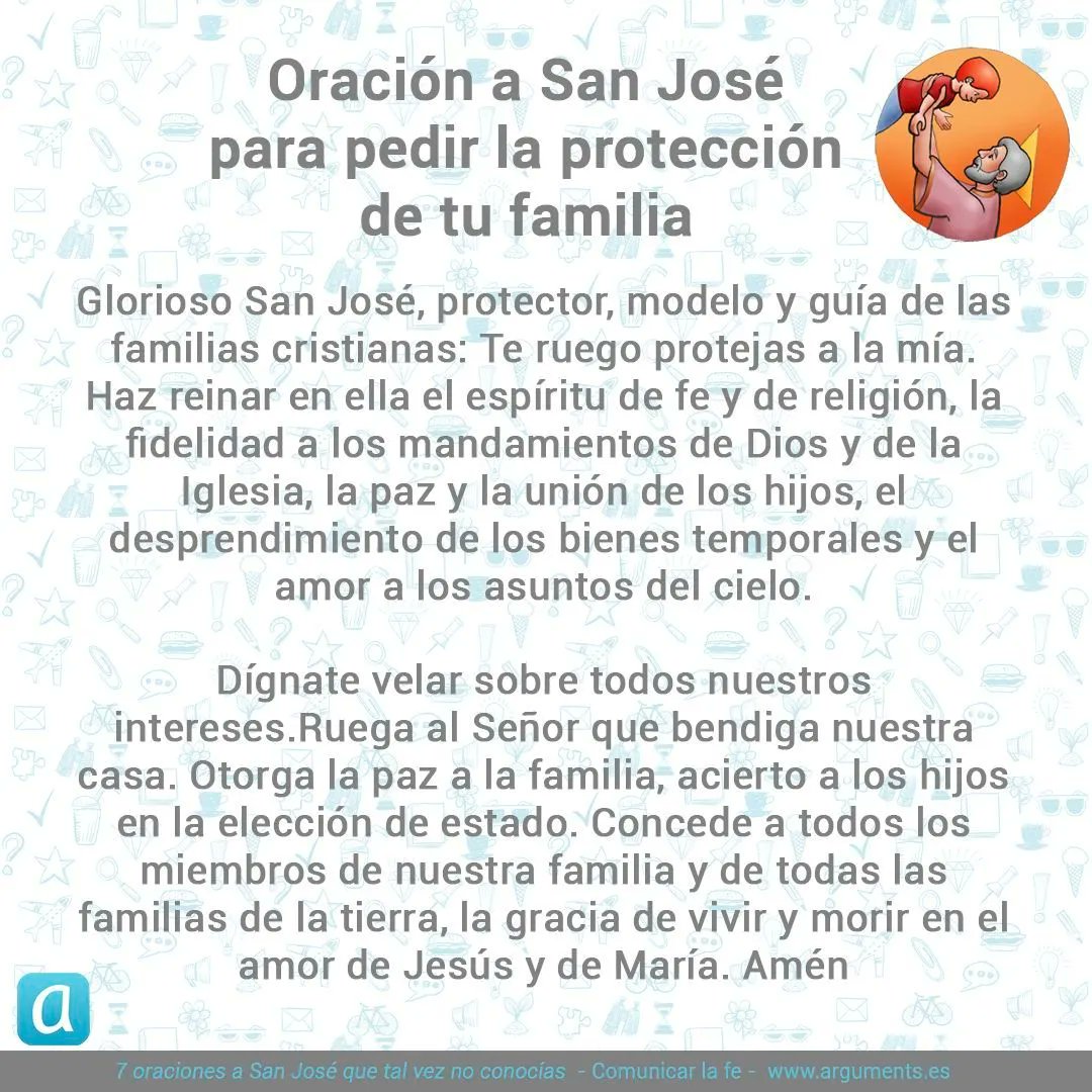 Arguments's tweet photo. 🙏👨‍👩‍👧‍👦  Oración a San José para pedir la protección de tu familia: https://t.co/VKp0yPD2j4