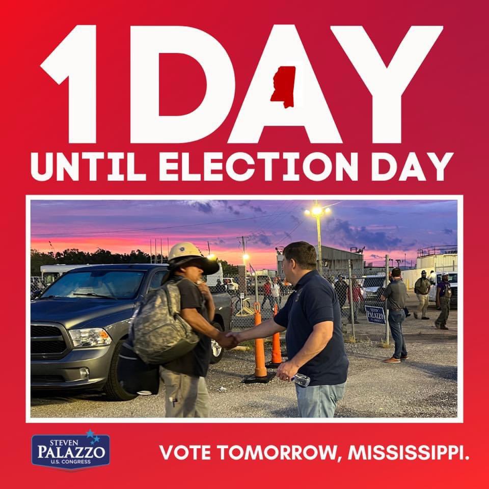 🗳 Tomorrow is Election Day! 🗳

Polls open at 7AM, and I would be honored to have your vote. 

This is how we take back the House, Fire Nancy Pelosi, and save America. 

But we can only do that if you and your neighbors go vote.