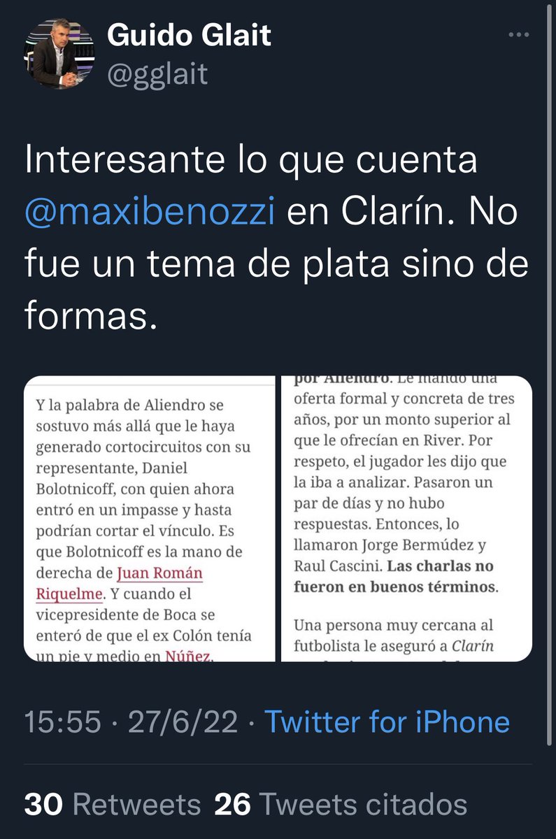 Todo esto se publicó hoy, 24 horas antes de un partido decisivo. Pruebas del ataque sostenido de los medios sobre el Boca que conduce un ídolo de origen humilde. Cada vez más obsceno. Unánime. Se ve que son muy grandes algunos intereses económicos y políticos que están en juego…