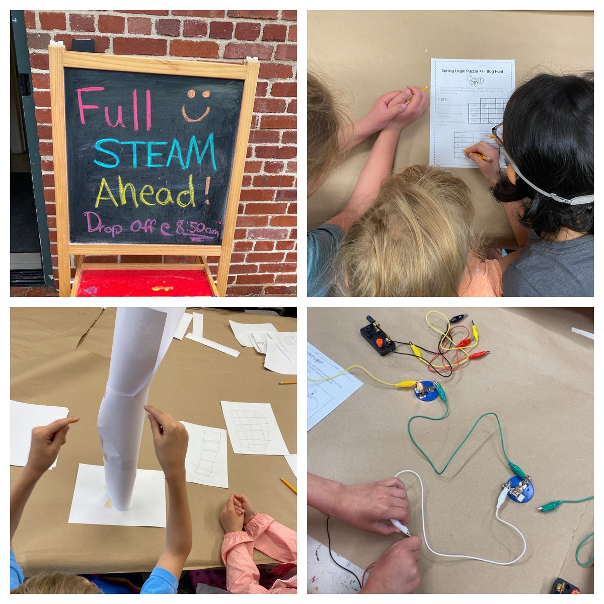 getintostem's tweet photo. 1st day of camp was AWESOME 🤩. Campers learned how to apply the 4Cs &amp; Engineering Design Process to challenges. We learned how to work in teams &amp; how to communicate more effectively. Tomorrow is all about forces &amp; motion 🥳. #getintostem #summercamp #steam #stem #education https://t.co/W5L6f0FedF