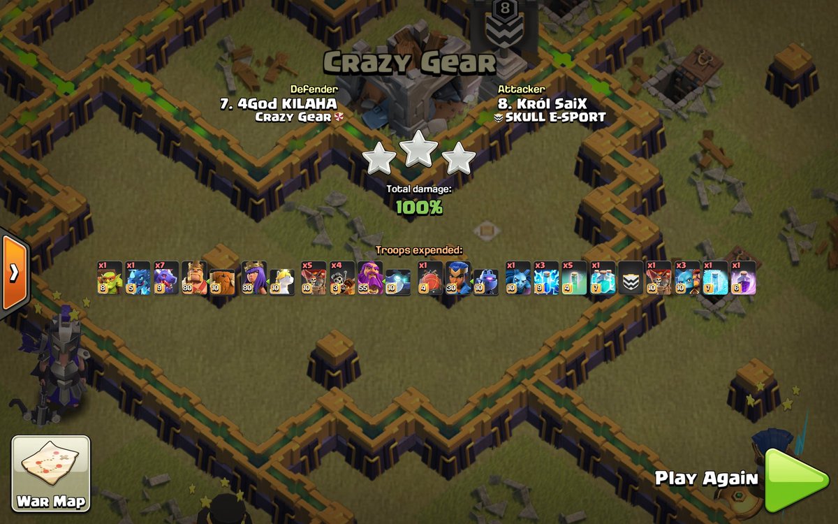 Król SaiX / Skull Warriors 🔥☠️🔥 (@krolsaix) on Twitter photo We Finished Our Adventure in <a href="/MasterClash_coc/">MasterClash</a> in the semi-finals!!! It is a Great Achievement for Us 💪! At the end and commemorating this Great Tournament, I managed to get a 3 star ⭐⭐⭐ Congrats <a href="/Crazy_Gear_/">Crazy Gear</a> and Good Luck 🔥👊 We Finished Our Adventure in <a href="/MasterClash_coc/">MasterClash</a> in the semi-finals!!! It is a Great Achievement for Us 💪! At the end and commemorating this Great Tournament, I managed to get a 3 star ⭐⭐⭐ Congrats <a href="/Crazy_Gear_/">Crazy Gear</a> and Good Luck 🔥👊