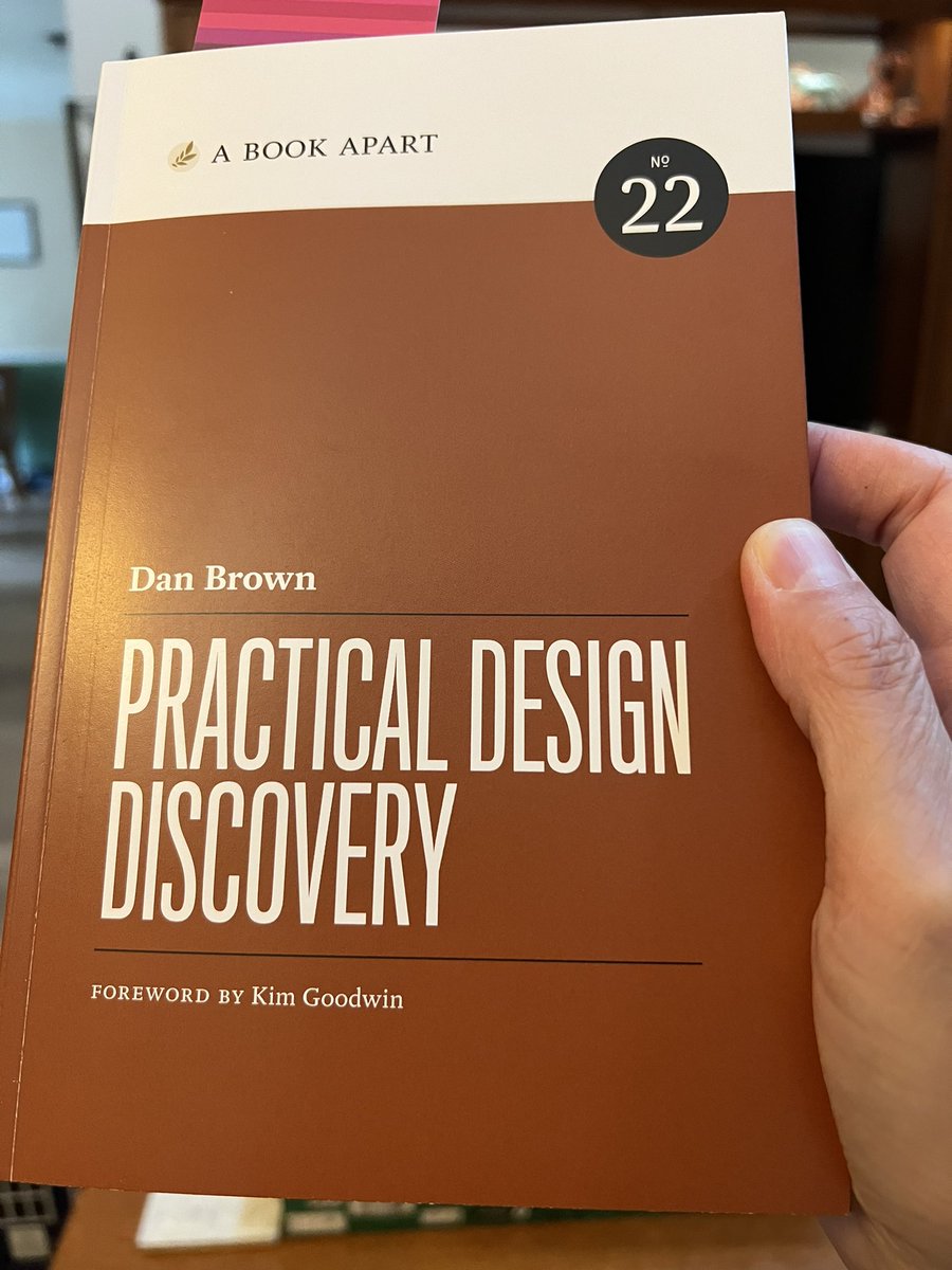 I’m starting on <a href="/brownorama/">Dan Brown (he/him) 👓</a>’s book Practical Design Discovery. Just a few words in and I get to “Discovery is an attitude”. Perfect—tell me more!
#uxdesign #design