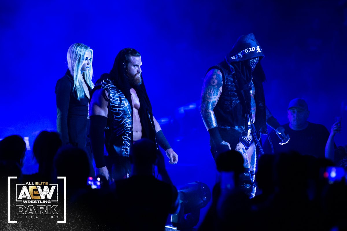 #HouseOfBlack's @BrodyXKing & @SNM_Buddy, with @TheJuliaHart, are here at #AEWDarkElevation, ready to take on the team of @MostDopeCJE & @iambrubaker ▶️ youtu.be/HT0eqYH1ML4