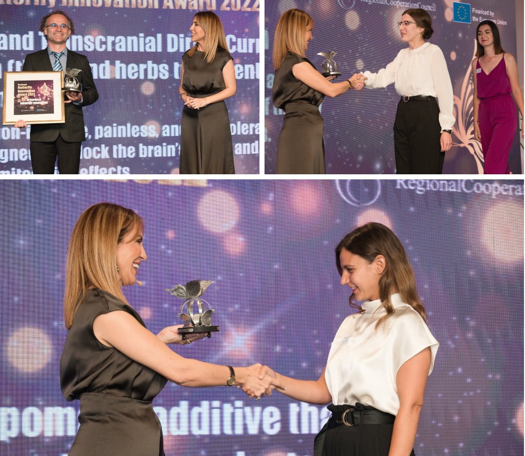 rccint's tweet photo. Congrats to the winners of 1st Regional Butterfly Innovation Award:
🏆#OrjonRroji, ALB
🏆#TiPyAIR, BOS
🏆#GoBeyond, KOS*
🏆#GuesTool, MNG
🏆#WISE, NMK
🏆#BIOIRC, SRB
Can’t wait to see your brilliant ideas transforming the #WesternBalkans https://t.co/bTTRJv3bVn