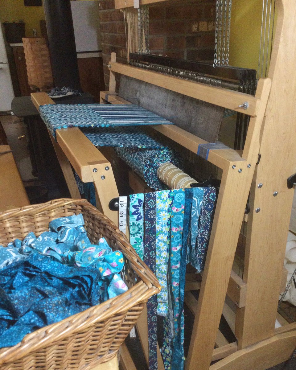 nancyoconnor19's tweet photo. Color lineup for rag table runners. #homedecor #handmade #weaving #kitchendecor #handwoven #loom https://t.co/kQKrbGaRkv