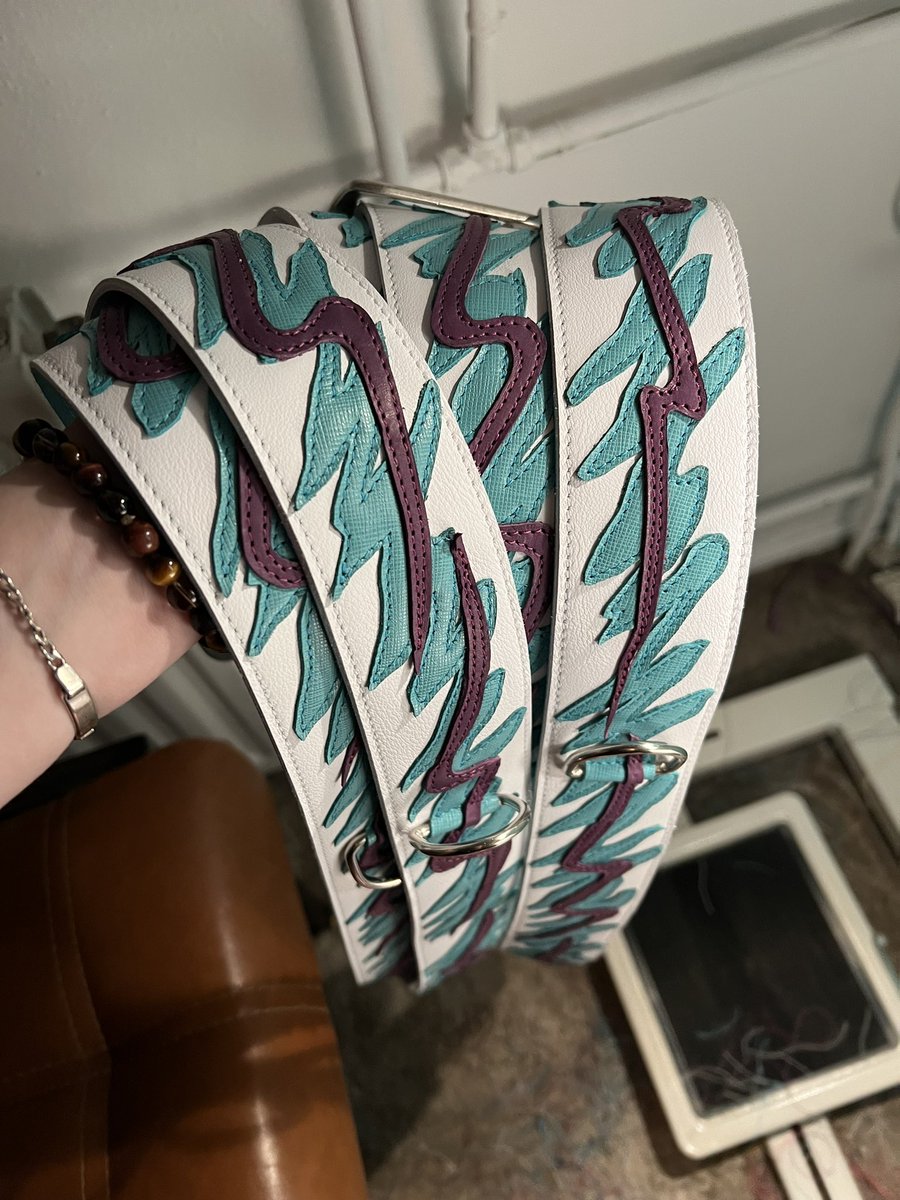 Emmacreatures's tweet image. These are the most time consuming collars I've ever made 😭 These almost took the entire day to craft. I have very limited stock of the 90s cup design for AC💕