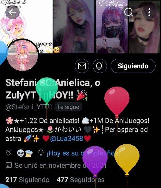 AnielicAUpdates's tweet photo. ¡Hoy una integrante del famdon #anielicat cumple añitos..¡Feliz cumpleaños @Stefani_YT01! 🎉
- Te mandamos un abrazito muy especial a la distancia y esperemos que la pases muy bien con tus personitas especiales, Tkm 🖤! https://t.co/MDEiYJafc0