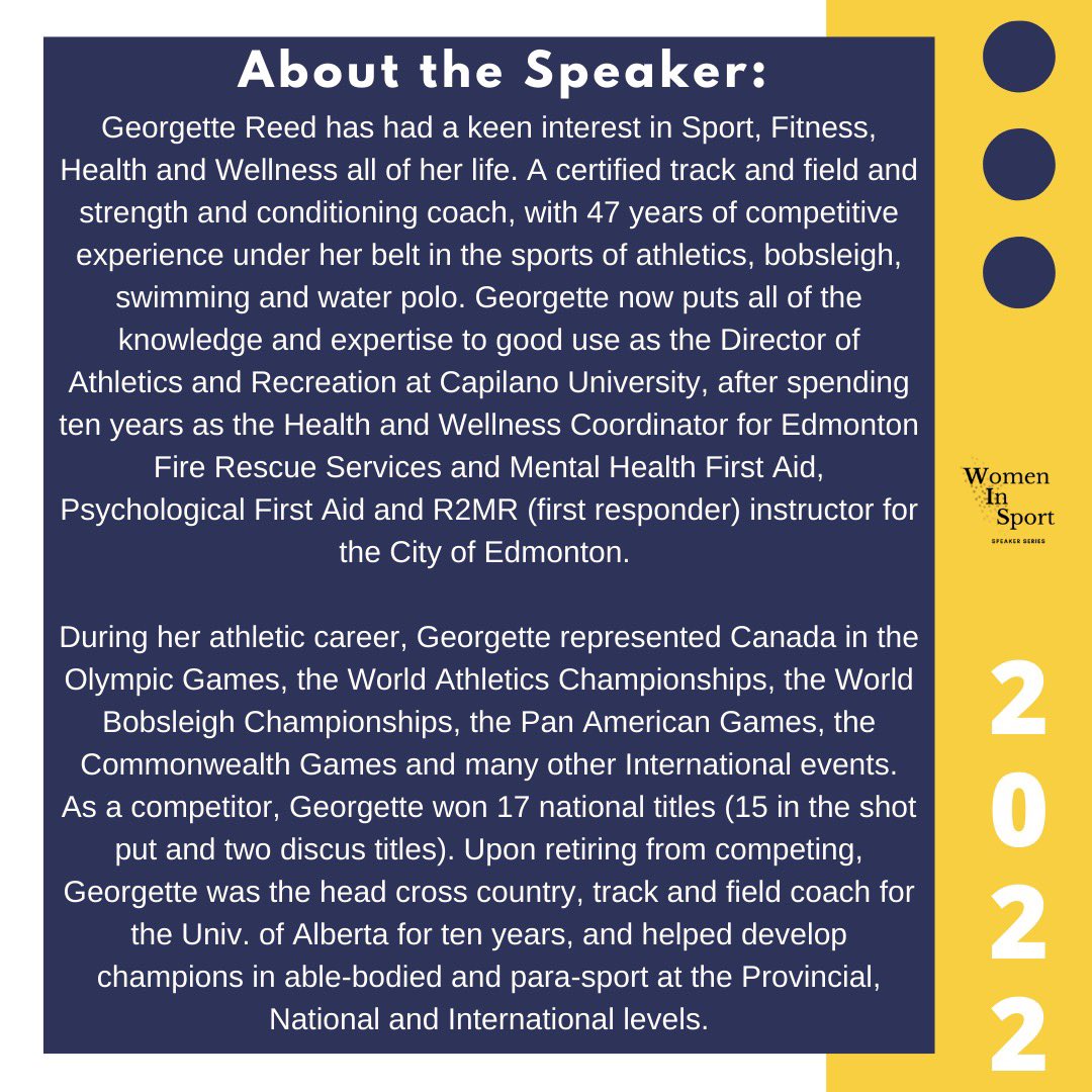 Speaker Announcement:
✨Georgette Reed (she/her), OLY, ChPC, MA, BA, CSCS✨
“Resilience…Let it Flow”
Register to join us July 16/17th, 2022
events.zoom.us/e/view/vQ2hk-Y…