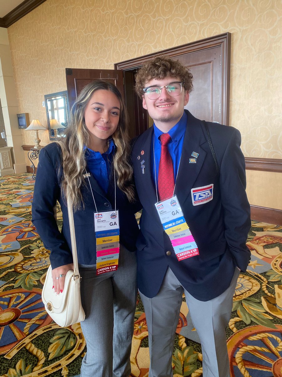 Way to go, Luke and Jeri! Made it to the second round of Data Science and Analytics! #TeamTSA <a href="/NationalTSA/">National TSA</a> Leadership Conference 2022. Good luck in the next round! <a href="/PickensHighGa/">Pickens High School</a> <a href="/PickensCTAE/">Pickens CTAE</a> <a href="/PCBOEGA/">Pickens BOE</a> <a href="/AQuarles20/">Angie Quarles</a>