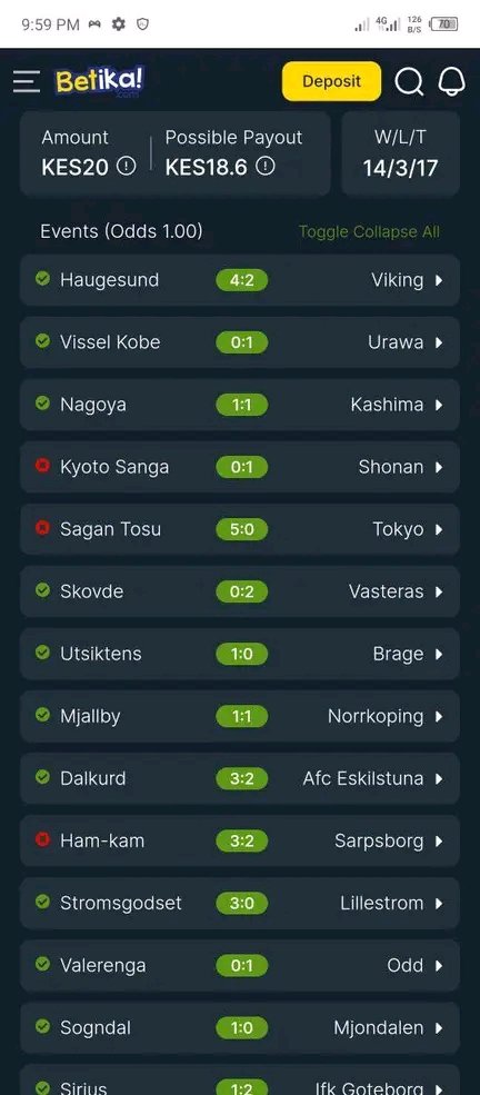 Job done!Betika do your things now 🙌🙌
Midweek jackpot will be posted in our platform 👉t.me/tipda join and retweet 💰 congratulations to all who placed my analysis #NikujaribuTu