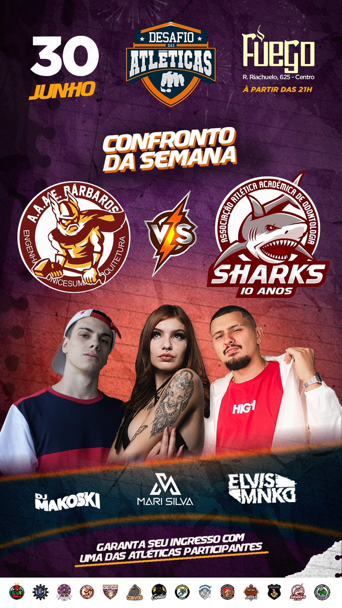 odontouepg's tweet photo. Passamos de fase e contamos com sua presença para mais um rolê incrível!! 

📅 30.06
🕝21:00
📍Fuego ,R. Riachuelo, 625 - Centro

SHARKS X BÁRBAROS 💪🏻🦈

Uma noite com muita música boa e curtição,bora mostrar a força dos Shardoidos e nos ajudar a ganhar mais essa! ❤️ https://t.co/KbesUmZ98a