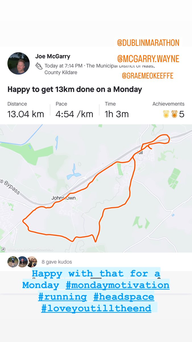McGarryJoe's tweet photo. Happy with that for a Monday #MondayMotivation #dublincitymarathon #running #training @dublinmarathon https://t.co/hZATg86y05