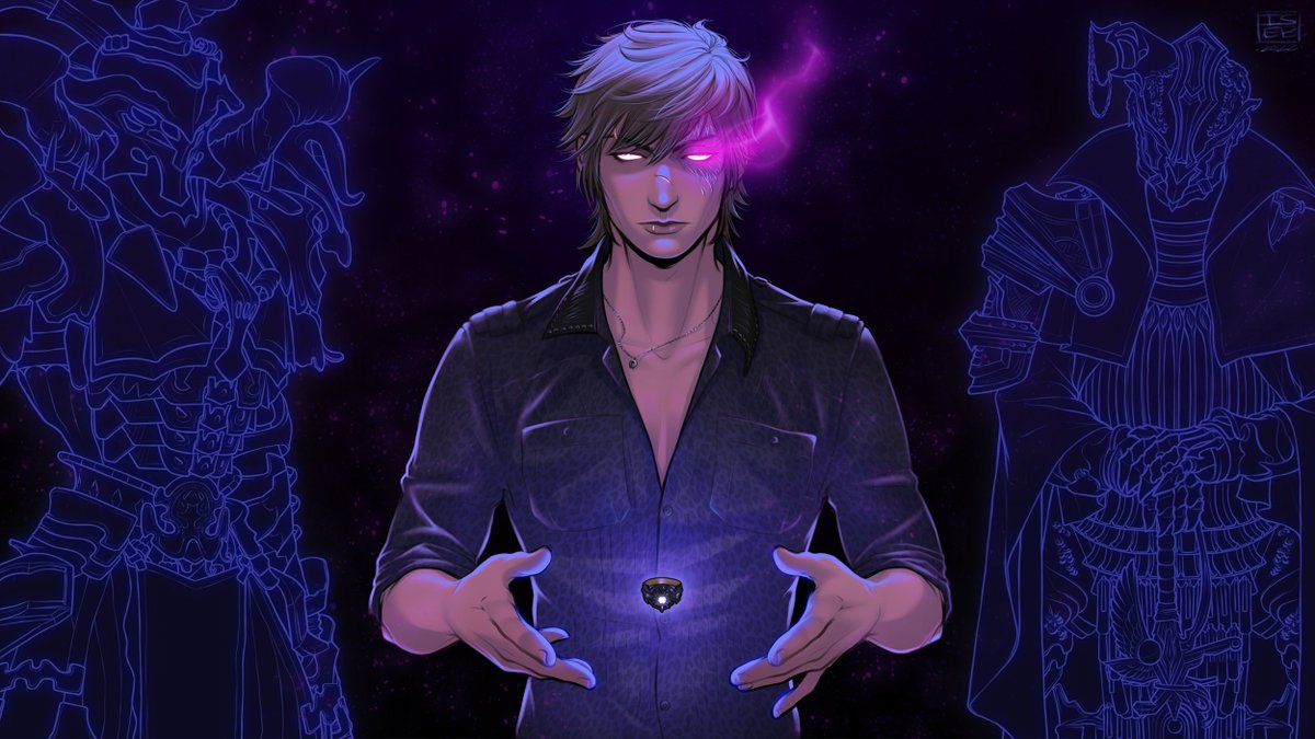 Here's my still image from <a href="/TMINE_vid/">Too Much Is Never Enough</a>! When I read the line "And who cares about the thing I did that night?" the idea of Ignis with the ring immediately sprang to mind. Many thanks to the mods of this project for supporting my vision! 🙏❤️