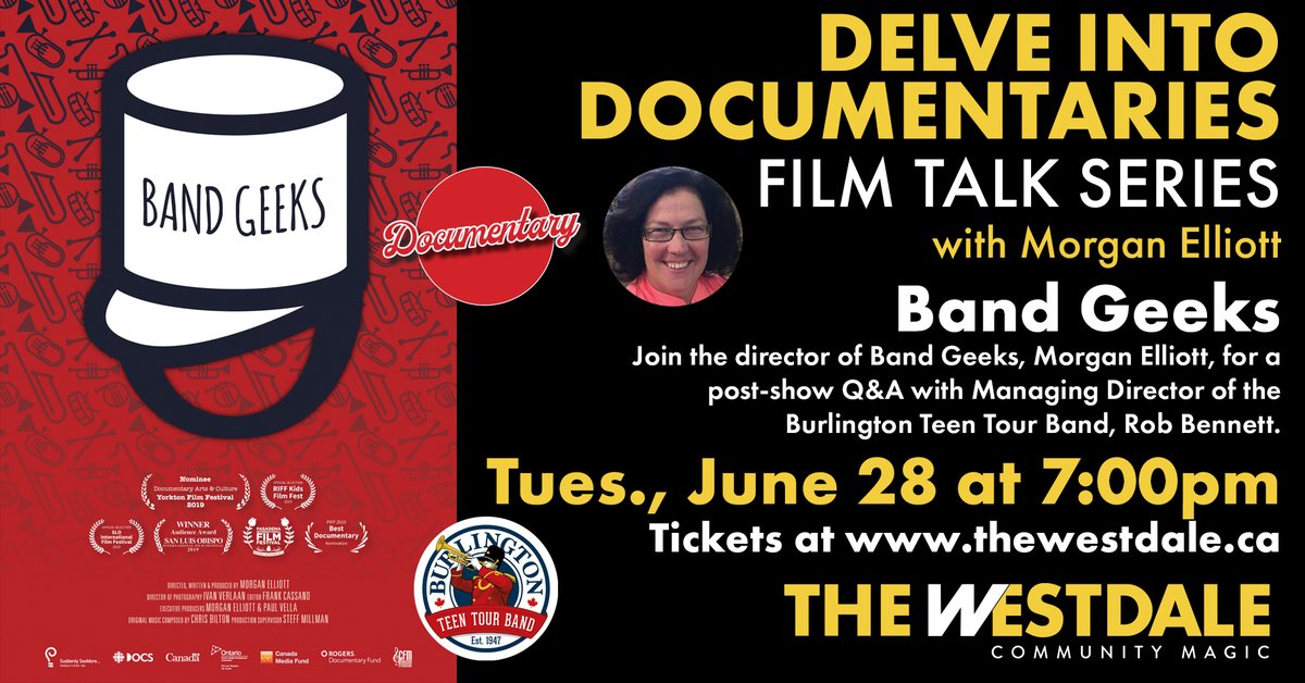 Morgan Elliott’s documentary on the BTTB’s trip to the 2018 Tournament of Roses will be shown at The Westdale tomorrow (June 28) at 7 p.m. The event also includes a Q&amp;A with both Morgan and BTTB Managing Director Rob Bennett. Tickets: thewestdale.ca/event/band-gee…. #BTTB75 #BTTB <a href="/BTTB1/">Burl. Teen Tour Band</a>