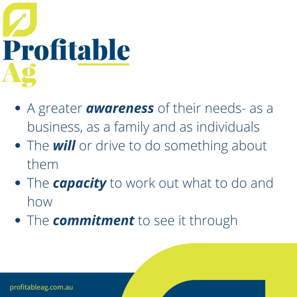 I have always been curious about what differentiates a high performing business family. Here's a go at trying to describe it in four words-
awareness, will, capacity &amp; commitment