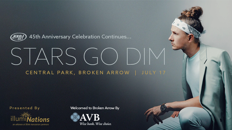 kxoj's tweet photo. 🎉👏 Our 45th Anniversary Celebration continues with another FREE concert presented by illumiNations Bible  Translation. Join us for Stars Go Dim  in BA  on JULY 17th! Welcomed by AVB Bank. More info at https://t.co/ZJ30bxtjZR

#KXOJ #TULSA #FREECONCERT #STARSGODIM #45ANNIVERSARY https://t.co/ADEMliZe2X