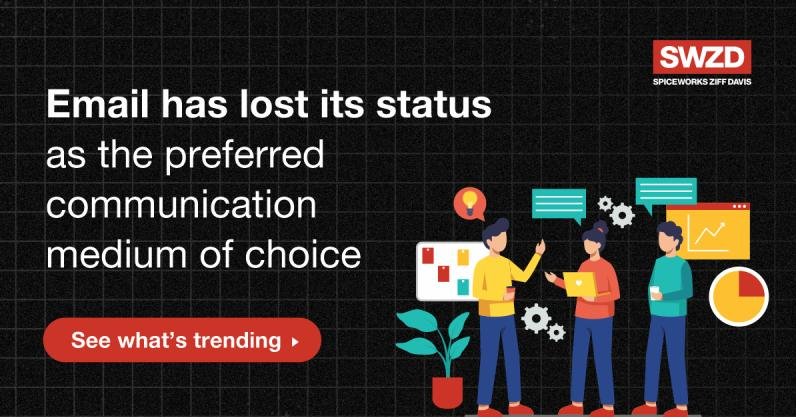SpiceworksZD's tweet photo. Technology is reshaping #WorkplaceCommunications. What are the popular business technologies they use, and which ones do they plan to adopt? Learn more about key takeaways for marketers at ➡️ https://t.co/Xyk6MV92Bx
#SWZD #SWZDResearch #WorkplaceCulture #WorkplaceTools https://t.co/FrLoMW5A50