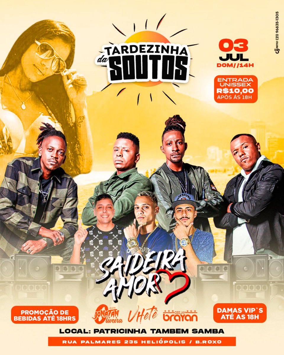 DOMINGO temos um encontro marcado… TARDEZINHA DA SOUTOS 🎇