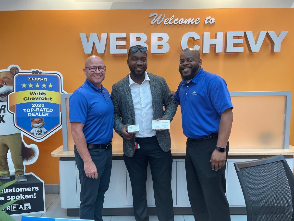 WebbChevy's tweet photo. To Chaz Hansmeyer, Marcus Greene, Ivan Fandino, and Ronald Thomas! They received the Mark of Excellence Employee reward for going above and beyond in their roles. Thank you for all your hard work, it does not go unnoticed! 😊👍 #WebbChevy #WebbChevyOakLawn #WebbFamily #Congrats https://t.co/3ra7ITb7Rf