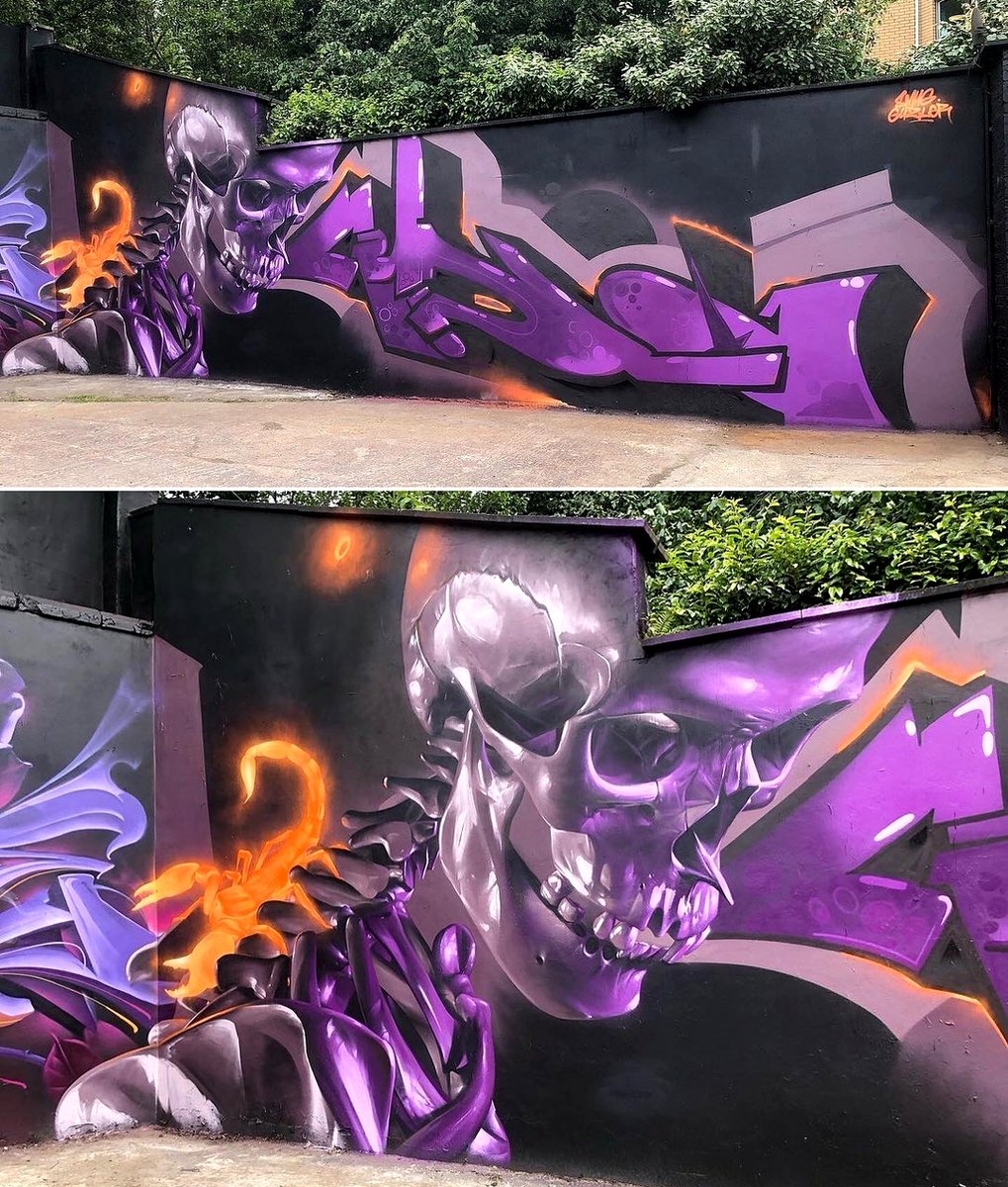 traintoutopia's tweet photo. By Smug and THE GUZLER in Glasgow, Scotland 🏴󠁧󠁢󠁳󠁣󠁴󠁿 at Yardworks. Photo by muralsscotland. https://t.co/dmjKmPfeeu