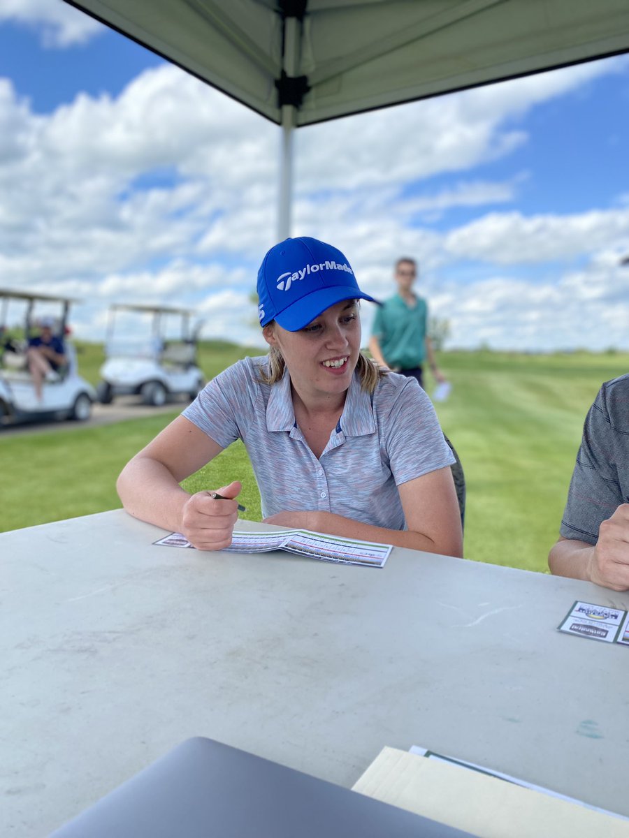 PGASask's tweet photo. All smiles for Hannah MacNeil as she passes her Playing Ability Test (PAT) this afternoon at The Legends GC in Warman. Welcome to the PGA of Saskatchewan Hannah!! https://t.co/Jks9R9i4DU