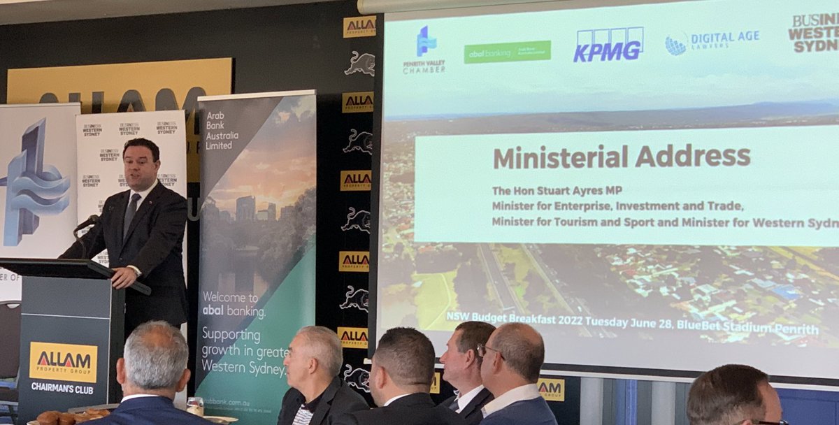 UNE Sydney (@une_sydney) on Twitter photo Minister Ayres highlighting key budget projects for western Sydney in Penrith this morning driving the development strategy for the region <a href="/stuartayresmp/">Stuart Ayres</a> <a href="/business_nsw/">Business NSW</a> <a href="/BusinessWSYD/">Business Western Sydney</a> <a href="/penrithcouncil/">Penrith City Council</a> <a href="/penrithchamber/">Penrith Chamber</a> Minister Ayres highlighting key budget projects for western Sydney in Penrith this morning driving the development strategy for the region <a href="/stuartayresmp/">Stuart Ayres</a> <a href="/business_nsw/">Business NSW</a> <a href="/BusinessWSYD/">Business Western Sydney</a> <a href="/penrithcouncil/">Penrith City Council</a> <a href="/penrithchamber/">Penrith Chamber</a>