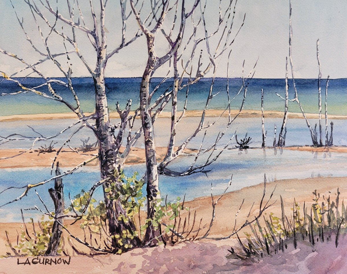 Time got away from me &amp; before I could list my latest NFT - I  had to travel to an area w/o good cell service.
I painted for the better part of a week along Lake Huron.
Finally getting caught up.
Here are a couple of my watercolors from my trip.