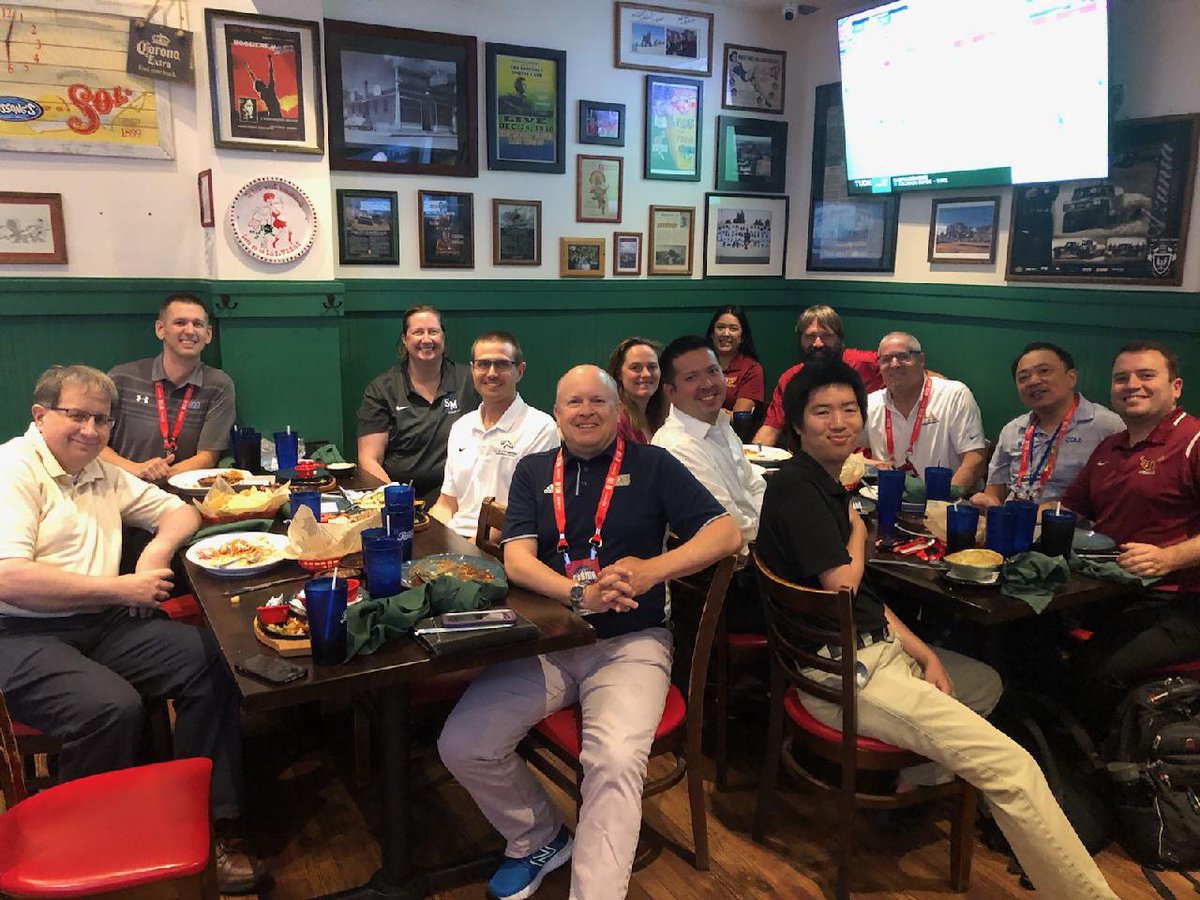 BogusSurfdog's tweet photo. The hardest working group of SIDs in the business! Thank you @goccaa SIDs and the conference's own @DannyBarnts and @htsai73 ! Lunch is on me! #CoSIDA22 #NACDA22 https://t.co/S1INqlFUsg