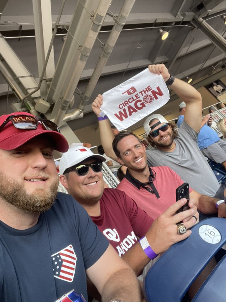 bgroth25's tweet photo. Good to be back seeing another @OU_Baseball Sooner squad taking the program another step up at the CWS. Was great getting to meet so many people within the OU athletic program and what it takes to all come together. Great to be there with some of our guys, meet other former... https://t.co/auMXJkk53q