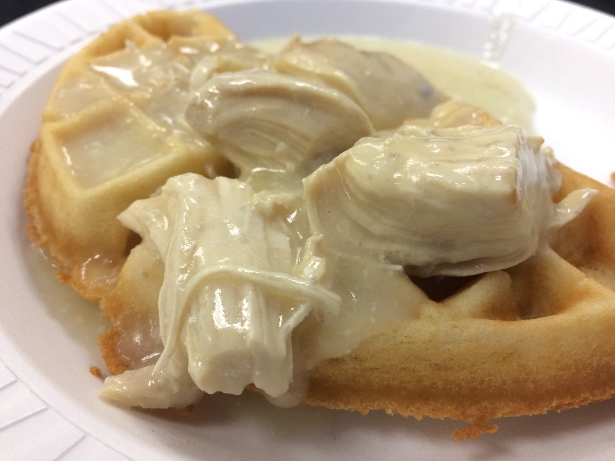 wapplehouse's tweet photo. A few years ago my wife told me this is what she grew up calling chicken and waffles in Pennsylvania and I got so mad I had to go sit in my boat in the driveway for half an hour https://t.co/Y7ZQNhQmjt