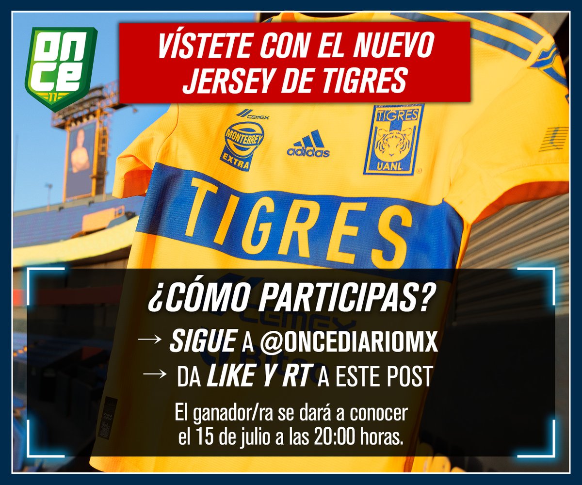 ¡GÁNATE EL NUEVO JERSEY DE TIGRES! 🔥🐯
 
ONCE te regala la nueva playera de los felinos. Checa los pasos para participar. 👇

📲 oncediario.com