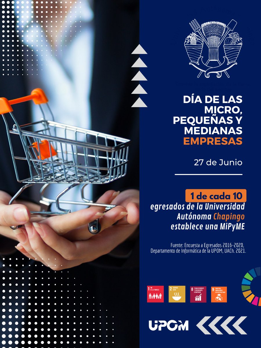 uach_chapingo's tweet photo. 🛒 Hoy es #DíaDeLasMiPyMEs, ¿Sabías que 1 de cada 10 egresados de la #UniversidadAutónomaChapingo establece una empresa? Coloca el enlace a tu #empresa en comentarios 💙 #UPOM #UACh #Agenda2030 https://t.co/sgGNTGuqqa
