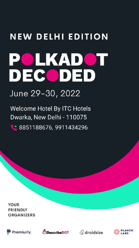 its_ravii's tweet photo. Me and @describedot are hosting the 
@PolkadotDecoded viewing Party in New Delhi on June 29th-30th. There will be talks, food and an after-party on both days. Also, Don't miss cool goodies. Come and join the 150 attendees from the ecosystem. Grab now
https://t.co/wjmphMsMhr https://t.co/DKIuqU0ft9
