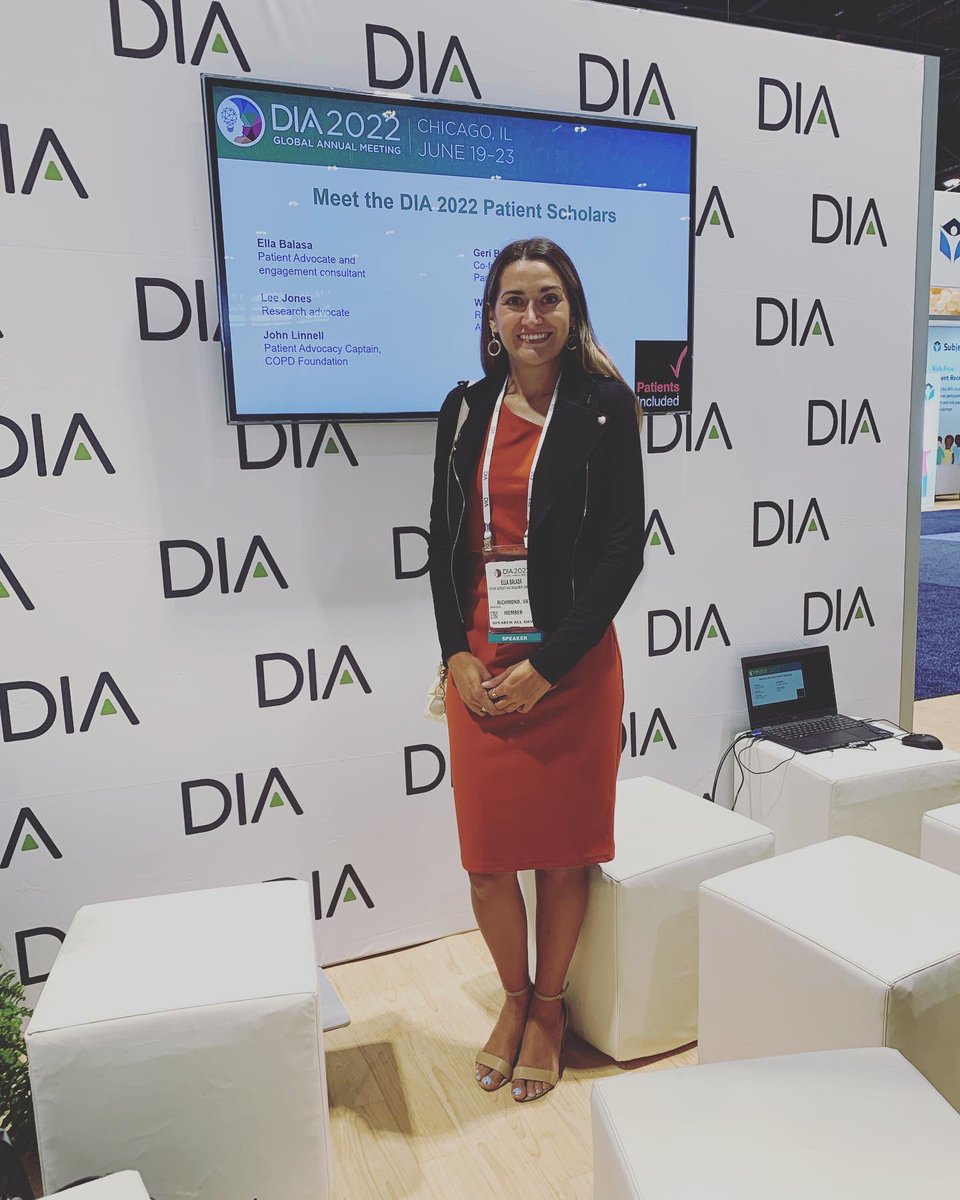 ellabalasa1's tweet image. Last week I had the privilege of attending #DIA2022 as a selected patient scholar and spoke on a panel with brilliant individuals in the healthcare landscape working collaboratively to improve patient’s lives. 
I also met a few wonderful fellow patient advocates!