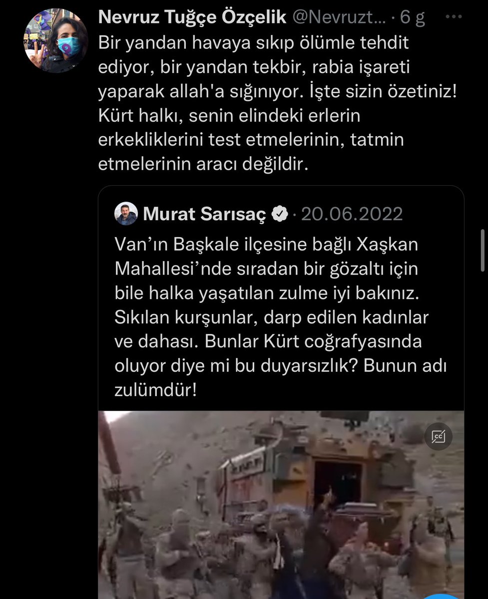 Tek amacı devlet, asker, polis düşmanlığını yaymak olan bu kişi kendini #Pride2022 “onur yürüyüşü” adı altında kamufle ediyor.
Sinsice…