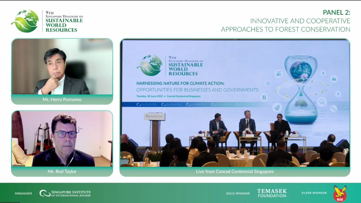 Panel 2 "Innovative And Cooperative Approaches To Forest Conservation" sees our speakers Mr. Craig Tribolet, Sustainability Operations Manager, APRIL (<a href="/APRILpulp/">APRIL</a>), Mr. Herry Purnomo, Senior Scientist &amp; Indonesia Country Director, CIFOR (<a href="/CIFOR/">CIFOR</a>), alongside...