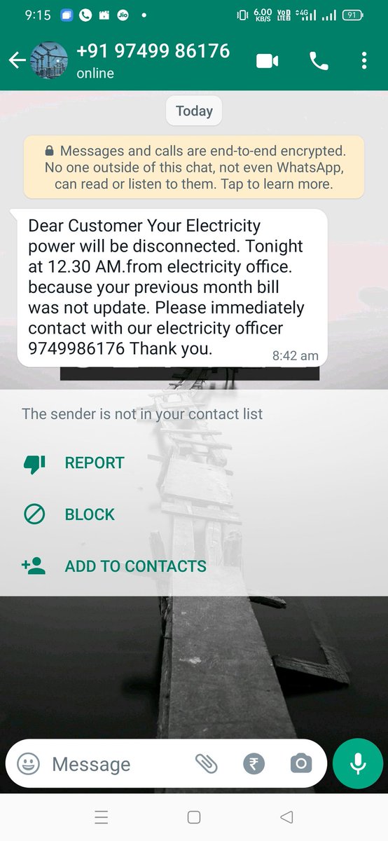 DBoidya's tweet photo. Is this some kind of fraud started in the name of bill due from Electricity department...kindly look into this sir
@gpsinghips @apdclsocial https://t.co/Swf2zlf25d