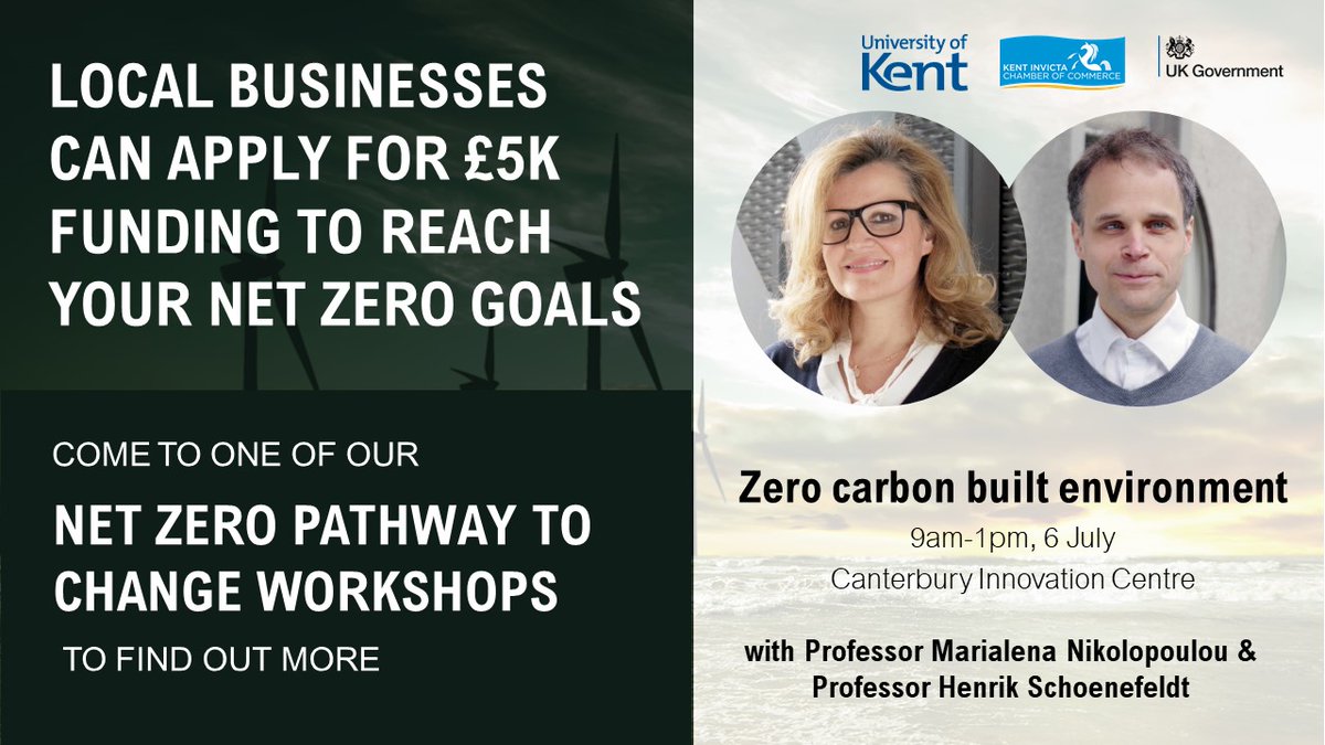UniKentKEI's tweet image. A fantastic opportunity for local businesses to learn about low and zero-carbon building technologies/approaches straight from our @KentArch experts @MarialenaNikol and @hs275_henrik

Now on 6 July at Canterbury Innovation Centre @CanterburyInno1 

ow.ly/wkGF50JExln

#NZP2C