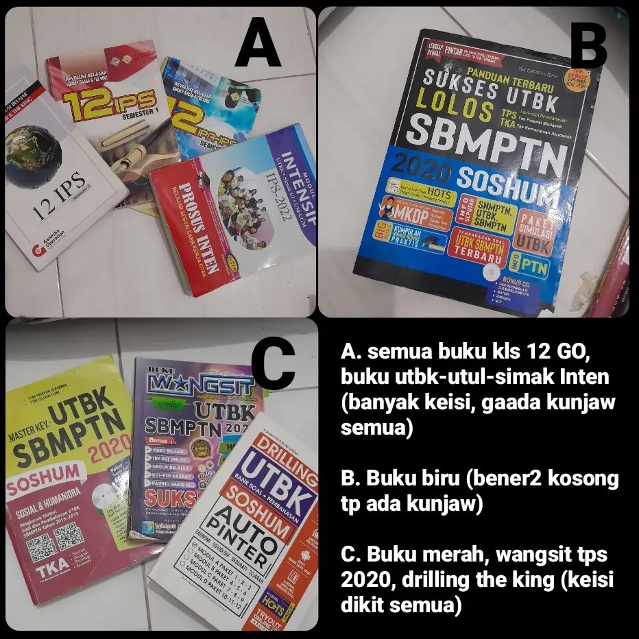 user826040's tweet image. halo, berhubungan hari ini aku ultah dan udh dpt ptn, aku mau hibahin buku2 persiapan utbk soshum yaa, aku dom depok btw

Rulesnya cek di bawah yaa 👇👇👇