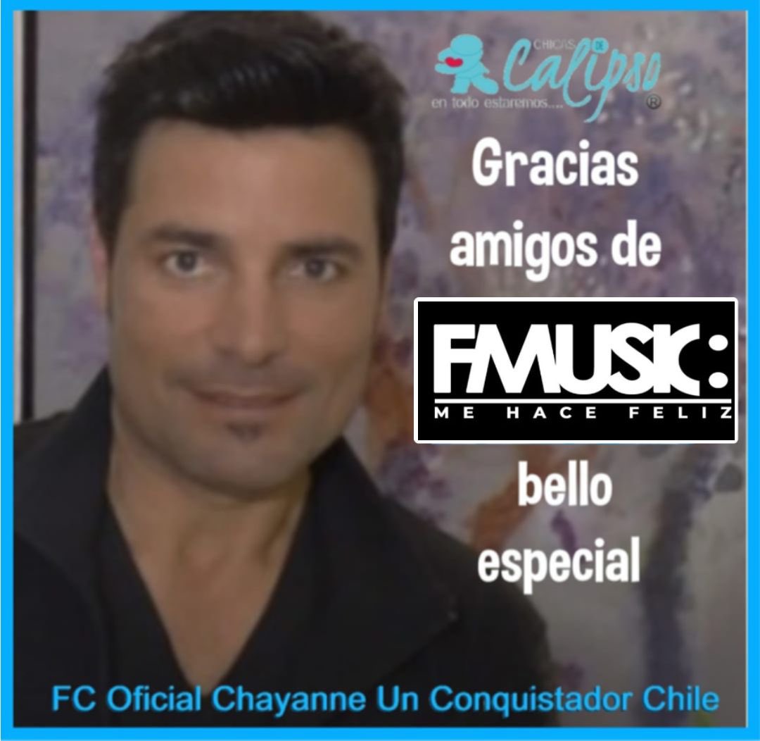 Ambitaela's tweet photo. Gracias #AndresLocutor  y @RadioFmusic por #YTúTeVas de @CHAYANNEMUSIC  Cariños desde #SanAntonio @CHICASDECALIPSO 💙 
#SiempreJuntos 
#TeAmoYPunto 
#Chayanne 🕺⭐️ #FelizCumpleañosChayanne
#FelizAniversario34Años
#FcChayanneUnConquistadorChile 🇨🇱. https://t.co/nvE9I1kWNV