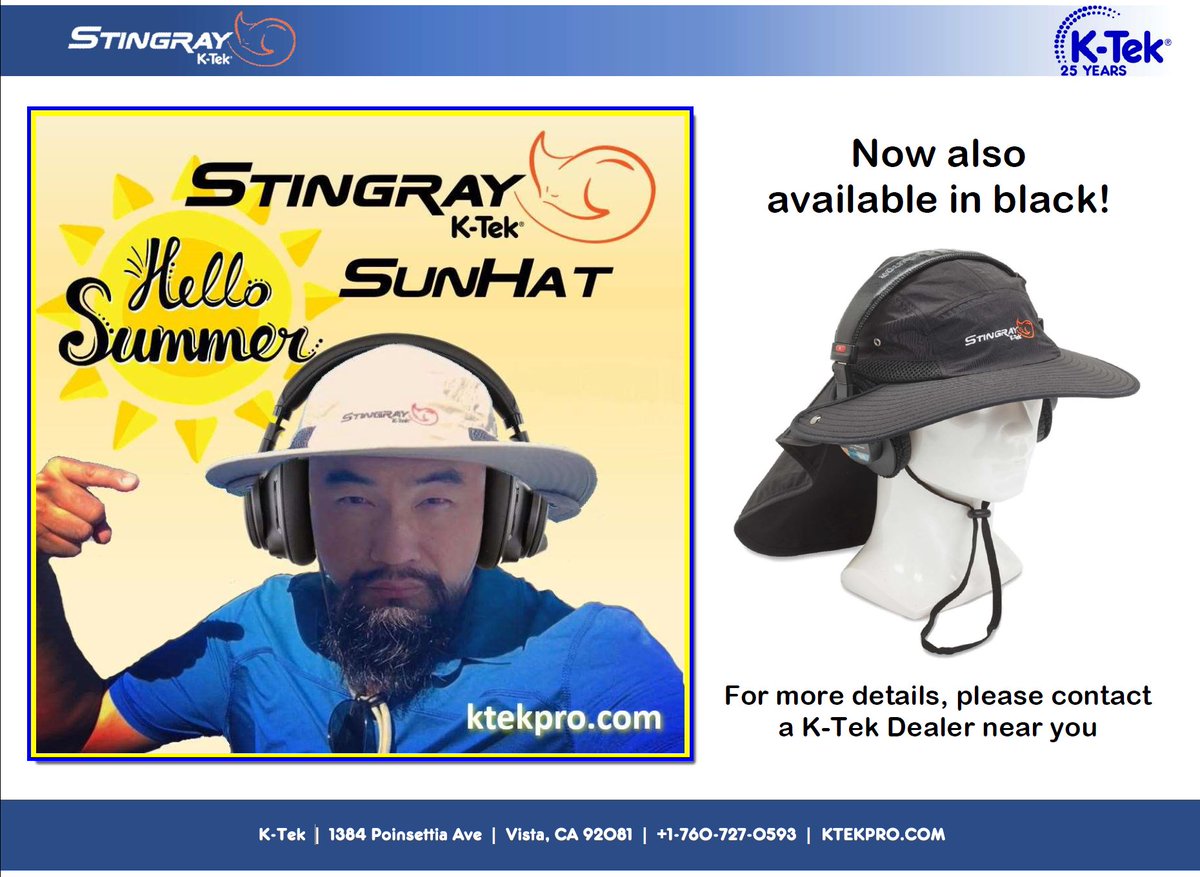 KTekPro's tweet image. STINGRAY AUDIO SUNHAT in BLACK
....now available!!!
By popular demand, we're proud to announce the new black Stingray Audio SunHat. 
#ktekpro #weheartourcustomers #setlife #setlife #productionsound #stingrayproducts #bestbagsever #ktekproducts #locationsound @watsonwu
