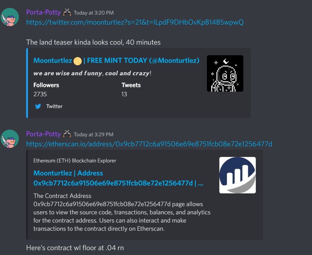 Alpha_Bets_'s tweet photo. Community member @PortaPog called @Moonturtlez 40 minutes before they went public. This was a free mint with a current FP of .06ETH!

AlphaBets community members are true MVPs! 🔤💰🫶 https://t.co/quCzqd2J2c