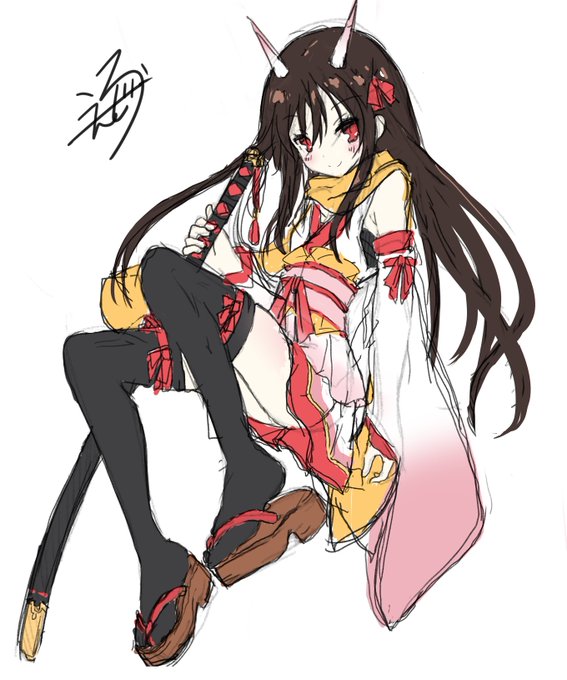 昔描いたうちの子ラフ 