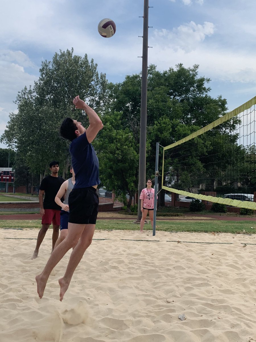 TU_Recreation's tweet photo. Summer Sand in full swing! #TrinityIMs #Play4Bays https://t.co/EeQSepFjuZ