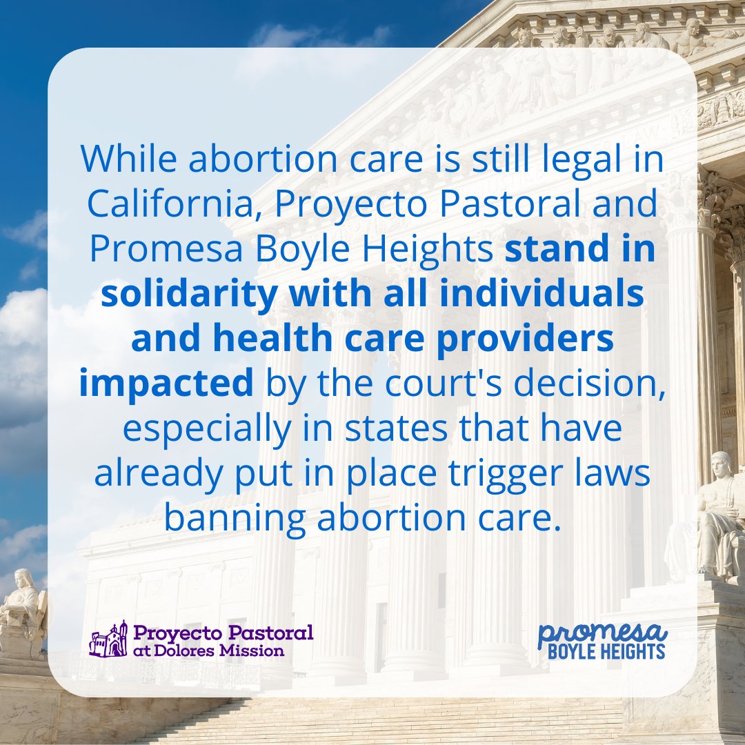 Proyecto Pastoral and Promesa Boyle Heights will continue to advocate for all oppressed people, their autonomy, and their right to access quality health care. Click through to read our entire statement.