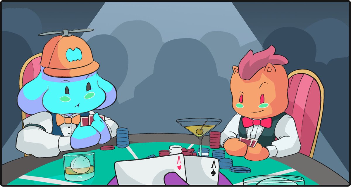 Pocket aces? Lets hope Blaze and Cosmo know when to fold...👀

POKER NIGHTS every single THURSDAY ♥️♠️♦️♣️

In the community discord --> discord.gg/metagotchi💛