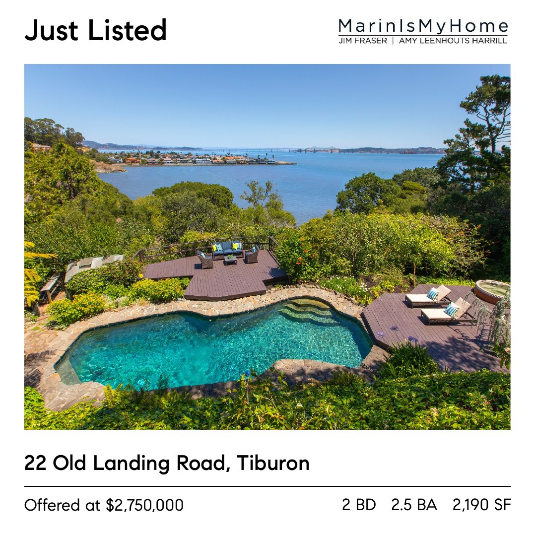Just Listed by MarinIsMyHome!
22 Old Landing Road, Tiburon
2 BR | 2.5 BA | 2.190 SF 
Offered at $2,750,000
22OldLandingRoad.com