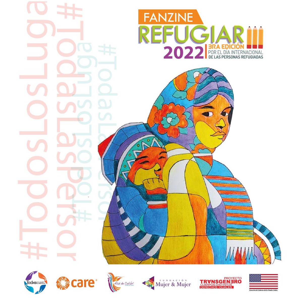 transfeministas's tweet photo. 🧡💙💜Agradecemos a #TodasLasPersonas de #TodosLosLugares por sus contribuciones para el fanzine #Refugiar, iniciativa enmarcada en el #DíaMundialDelRefugiado.
✊Este producto forma parte del Proyecto PRM II que se ejecuta gracias al @StatePRM ✨
🔗https://t.co/Z4OGYlWrSR https://t.co/PqeAxyyws4