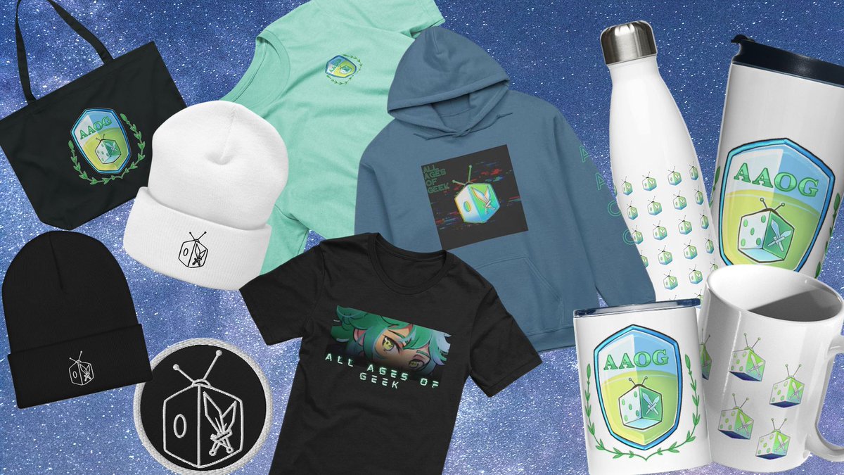 AllAgesofGeek's tweet photo. 🚀Our Merch is live! If you are looking for cool products check out our 1st collection with @FourthwallHQ!

✨Members of our @Patreon will get to vote on our next design!

💫Stay tuned for new products and discounts in the future! #merch #PatreonAmbassador
https://t.co/ffzZKER1aD https://t.co/yWoYRXHcVH